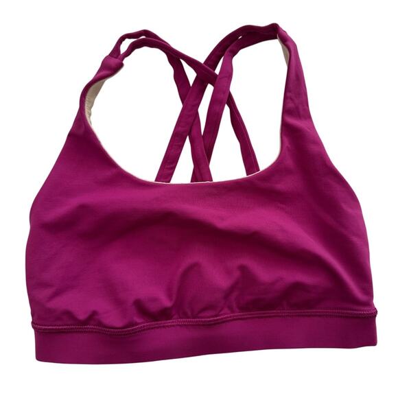 Lululemon Magenta/Purple Strappy Criss Cross Energy Sports Bra - 4 - Picture 2 of 4